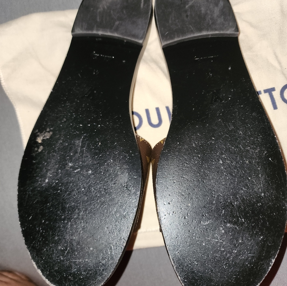 Louis Vuttion Luxury Brown Slide Sandals Size 41 - Picture 8 of 11